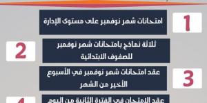 ضوابط عقد امتحان شهر نوفمبر لصفوف النقل (انفوجراف) - نبض مصر