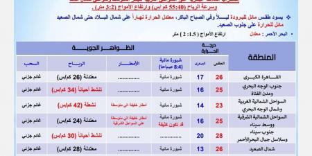 الأرصاد الجوية تعلن حالة الطقس الأحد 17 نوفمبر 2024 - نبض مصر