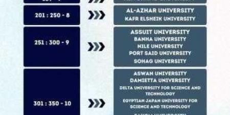 جامعة الوادي الجديد بتصنيف التايمز للتخصصات العلمية البينية في اول اصدار له 2025 - نبض مصر