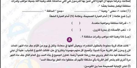 مراجعات نهائية.. مراجعة ليلة امتحان اللغة العربية لـ الصف الرابع الابتدائي لن يخرج عنها الامتحان - نبض مصر