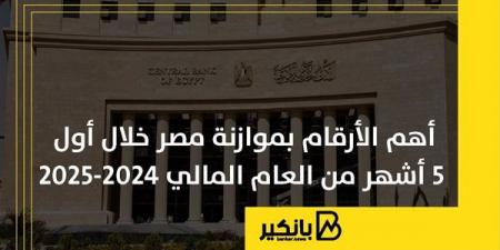 أهم الأرقام بموازنة مصر خلال أول 5 أشهر من العام المالي 2024-2025 - نبض مصر