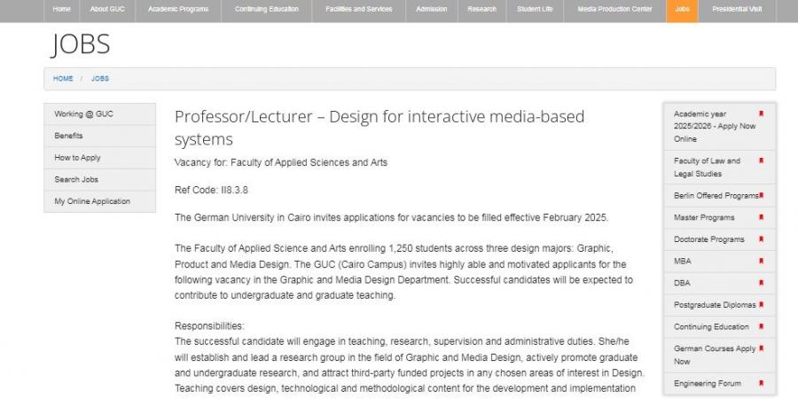 وظيفة جامعة.. جامعة الألمانية بالقاهرة تعلن عن وظائف أعضاء هيئة تدريس في مختلف التخصصات - نبض مصر
