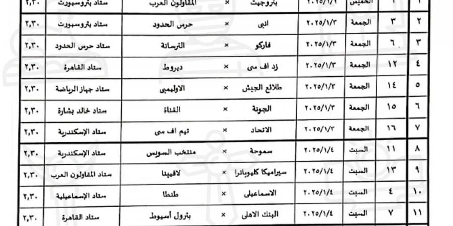 اتحاد الكرة يعلن مواعيد مباريات دور الـ 32 من كأس مصر| صورة - نبض مصر