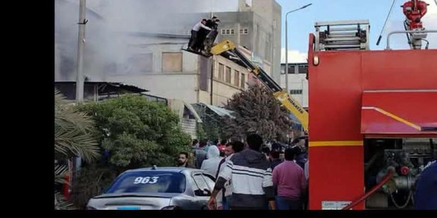 بالصور.. نشوب حريق هائل داخل مصنع أثاث بمدينة دمياط الجديدة - نبض مصر