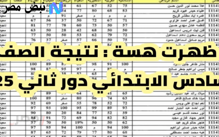 ظهرت الآن..نتائج السادس الابتدائي الدور الثاني دهوك وعموم العراق بالاسم والرقم الامتحاني