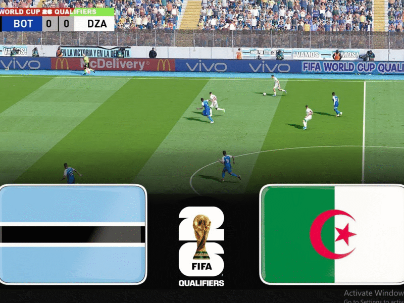 القنوات الناقلة لمباراة الجزائر وبوتسوانا Algeria vs Botswana اليوم في تصفيات كأس العالم في لقاء ناري