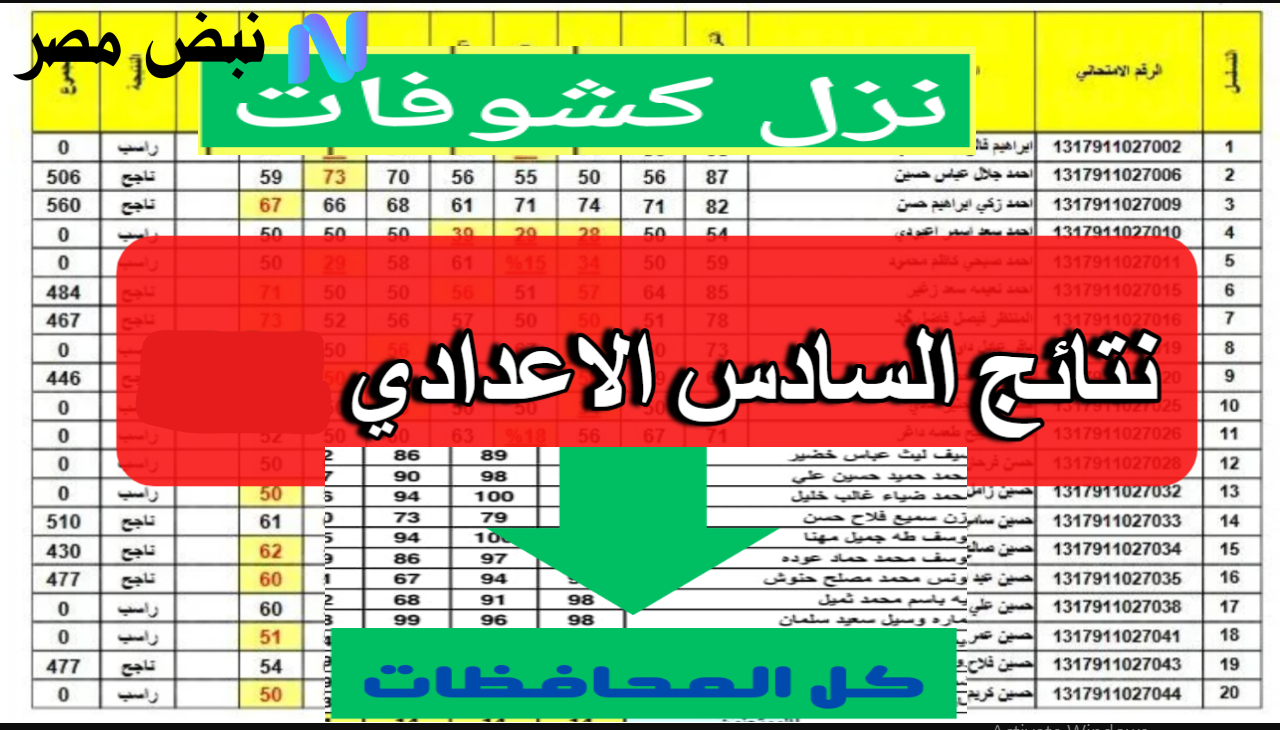 نتائج السادس الإعدادي 2025 الدور الثاني
