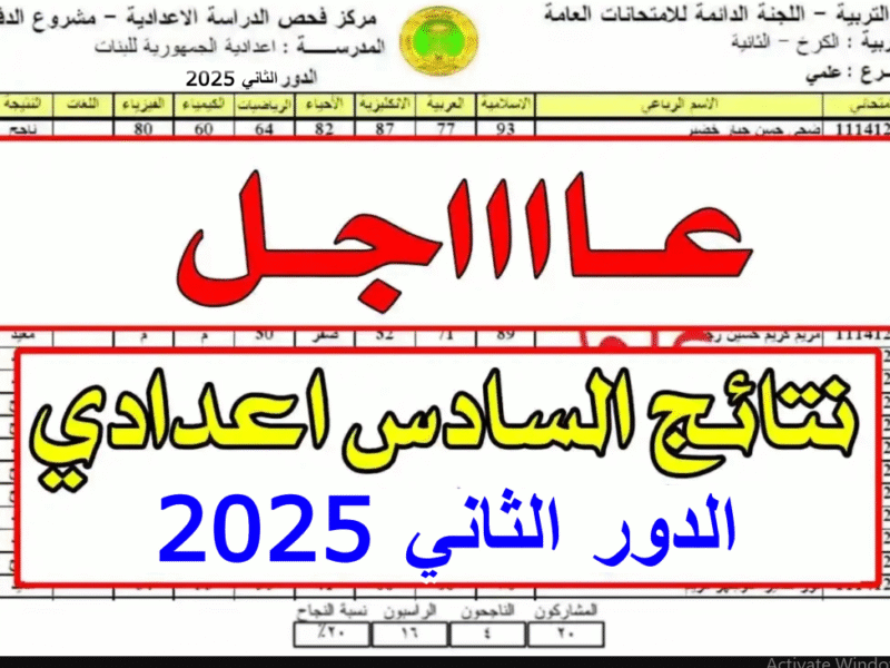 متـوفر epedu.gov.iq للاستعـلام عن نتائج السادس الإعدادي 2025 الدور الثاني (علمي وأدبي) حال اعتمادها رسمياً من الوزارة