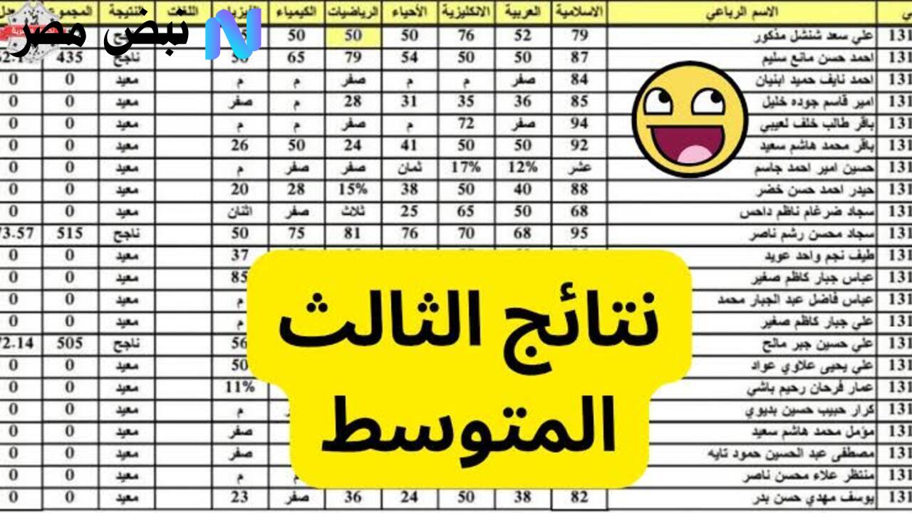 نتائج الثالث متوسط العراق