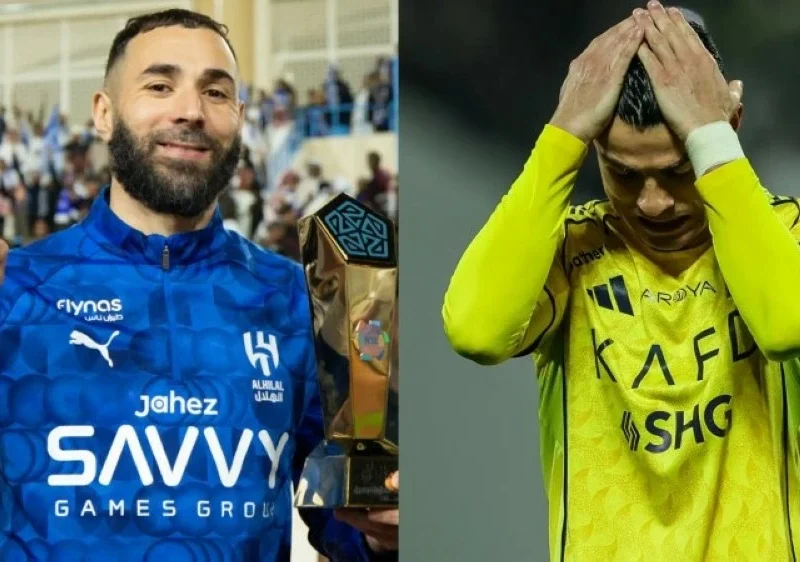 منافسة مثيرة بين بنزيما ورونالدو بعد رسالة مازحة تثير غضب البرتغالي