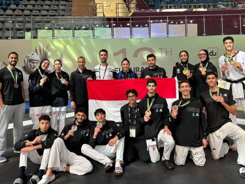 تهنئة خاصة من وزير الرياضة لمنتخب مصر للتايكوندو بعد تألقه في بطولة كأس العرب