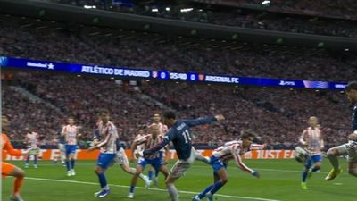 atlético madrid vs arsenal.. ملخص اهداف ونتيجه مباراة آرسنال وأتلتيكو مدريد في دوري أبطال أوروبا بعد مرور 15 دقيقة