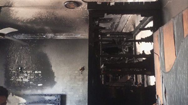 إصابة 5 أشخاص فى حريق شقة سكنية بشارع المدارس بالغردقة