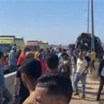 إصابة شخصين في تصادم سيارتين بطريق السويس الصحراوي