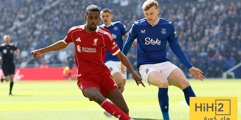 احصائيات الشوط الاول من مباراة ليفربول و ايفرتون