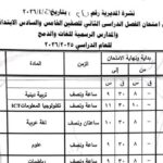 اعتماد جداول امتحانات نهاية العام 2026 لصفوف النقل والشهادة الإعدادية في قنا