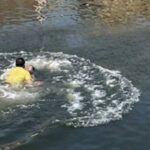 الأهالي ينقذون ربة منزل من الغرق ببحر تنهله بالفيوم