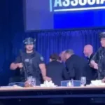 شاهد لحظة سقوط ترامب وانبطاح وزراء إدارته أثناء محاولة الاغتيال في عشاء البيت الأبيض