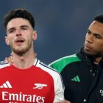 صورة .. رد فعل ديكلان رايس بعد هزيمة أرسنال أمام السيتي