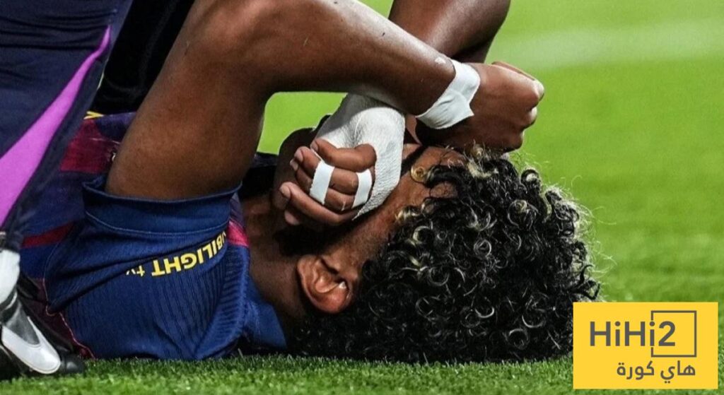 صورة .. لامين يامال يبدأ مرحلة التأهيل والتعافي