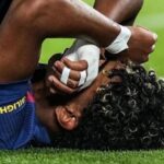 صورة .. لامين يامال يبدأ مرحلة التأهيل والتعافي