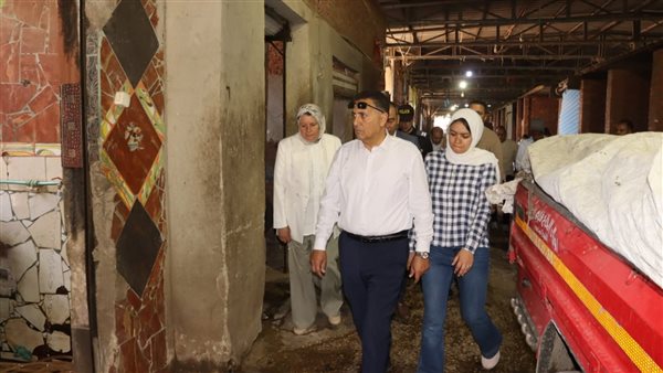 محافظ القليوبية يوجه باستكمال تطوير سوق المنيل ويتفقد شارع الخمسين