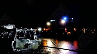 مصرع شخصين وإصابة آخر في حادث مروع واشتعال سيارة بطريق الإسماعيلية – السويس