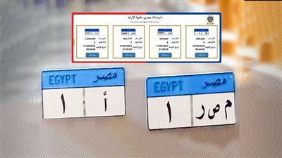 725 ألف جنيه للوحة “هـ و م 1”.. مزاد مشتعل على لوحات المرور المميزة- نبض مصر