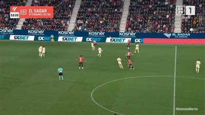 osasuna vs barcelona.. ملخص اهداف ونتيجه مباراة برشلونة وأوساسونا في الدوري الإسباني بعد مرور 60 دقيقة