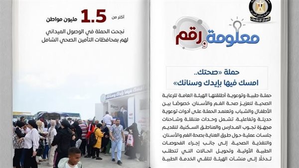 إطلاق المرحلة الثالثة من حملة «صحتك.. امسك فيها بإيدك وسنانك» بالإسماعيلية- نبض مصر