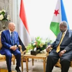 الرئيس العليمي يبحث مع نظيره الجيبوتي أمن البحر الأحمر وباب المندب وتفعيل اللجنة المشتركة