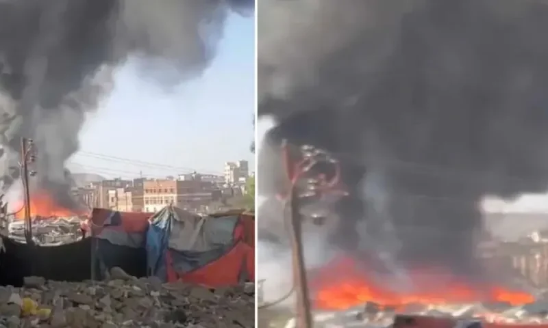 اندلاع حريق هائل في صنعاء وسقوط ضحايا وخسائر مادية كبيرة (فيديو)- نبض مصر
