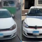 كنت فاكره اتلغي.. القبض على سائق ركن سيارته أعلى شريط الترام بالإسكندرية
