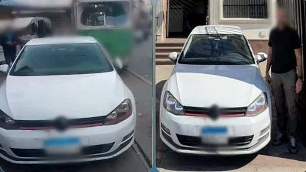 كنت فاكره اتلغي.. القبض على سائق ركن سيارته أعلى شريط الترام بالإسكندرية