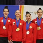 منتخب الجمباز الإيقاعي للجماعي كبار يتوج بذهبية البطولة الافريقية